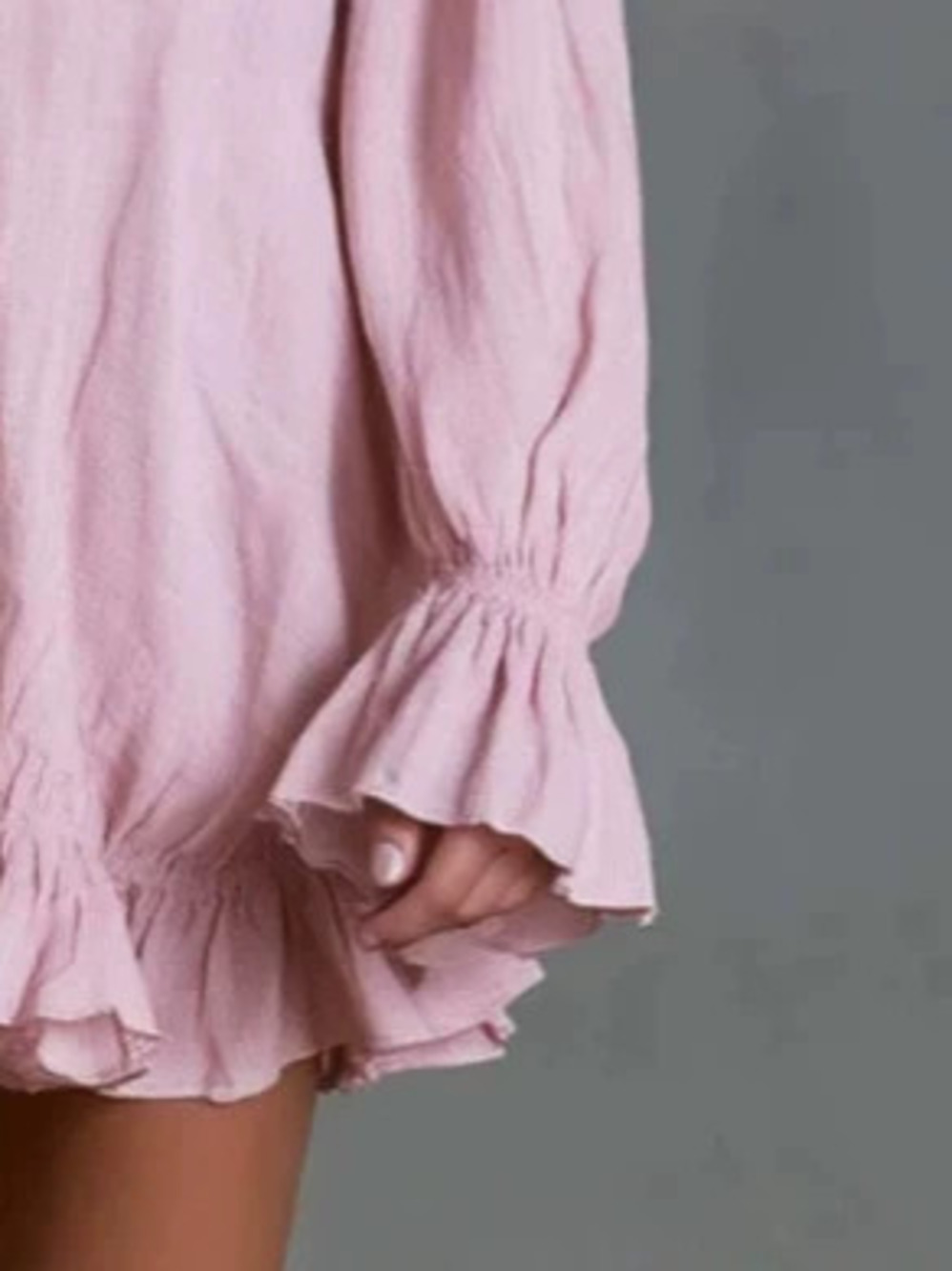 Bohemian Pink Ruffle Mini Dress for Women